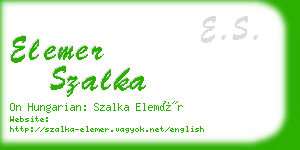 elemer szalka business card